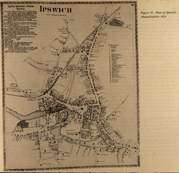 Ipswich, MA, 1872 map.
