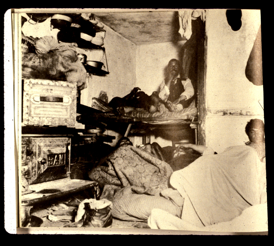 Riis, How the Other Half Lives, photo of tenement life, 1890.