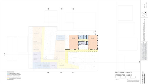 First floor plan, during the second phase.