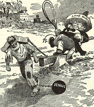 Political cartoon from 1913, depicting unfair seizure of property.