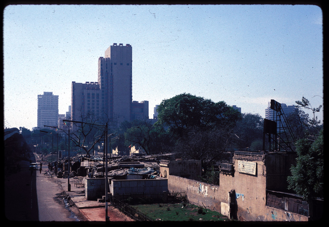 New Delhi, squatters and highrises, 1990.