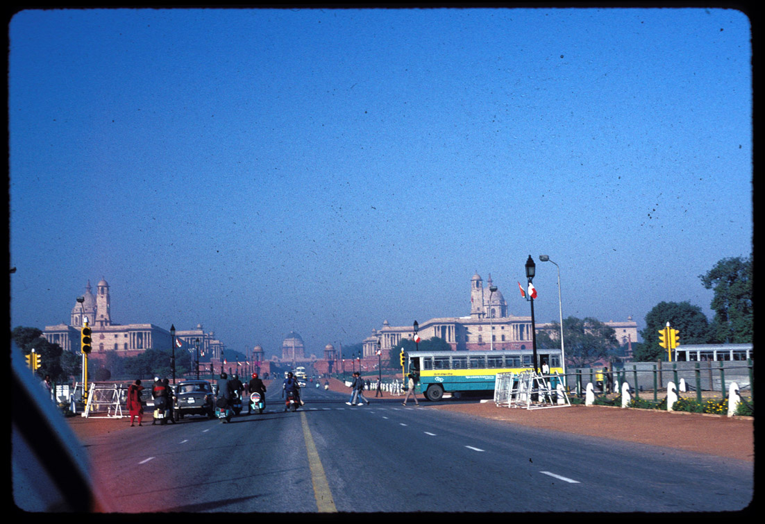 New Delhi, Along Kings Way, 1990.
