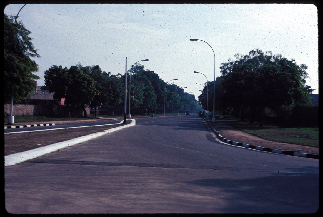 Chandigarh, wide roads and big trees, 1990.