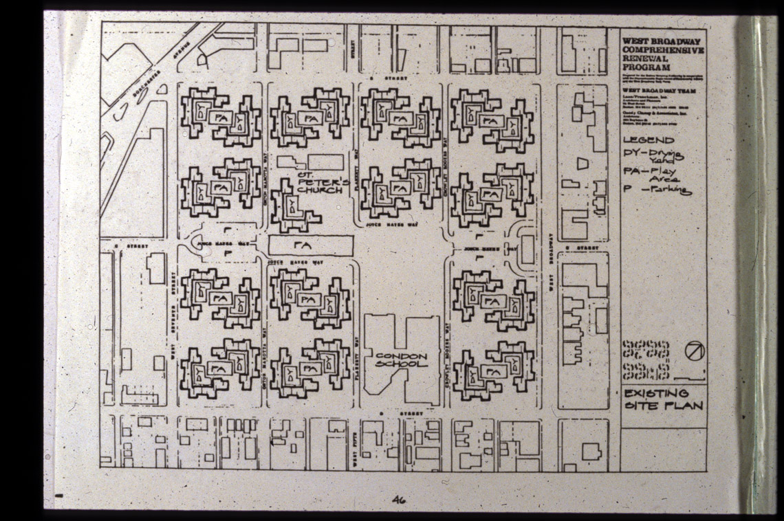 Boston, West Broadway diagrammatic plan.