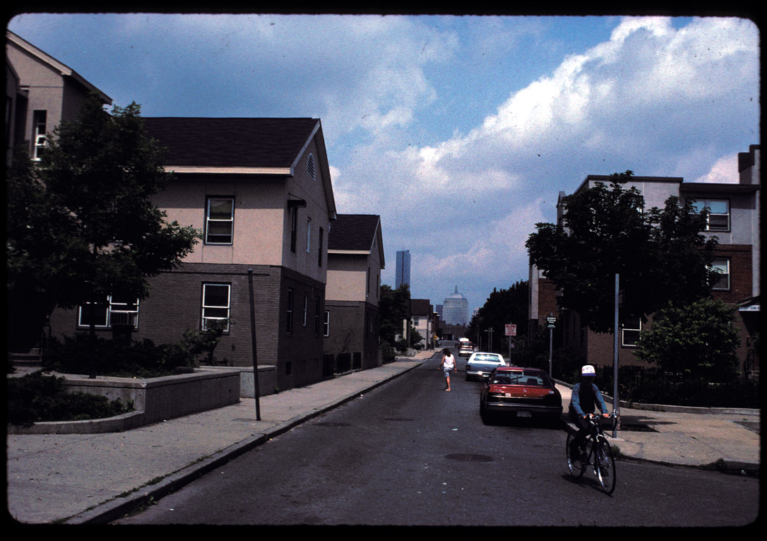 W. Broadway, view up street toward downtown, 6/92.