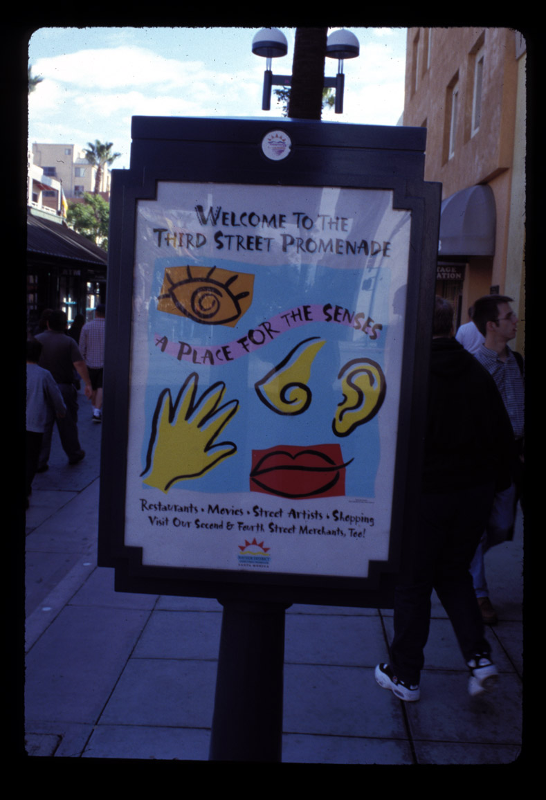 Santa Monica, CA, 3rd St. Promenade, sign 11/98.