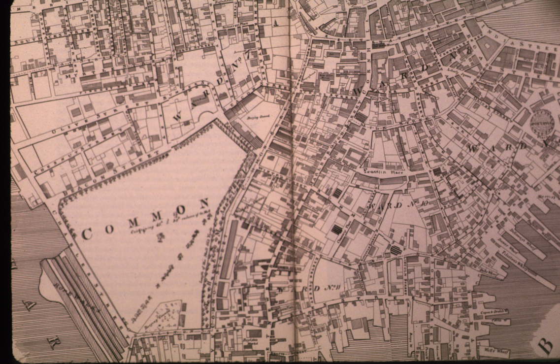 1814 Boston map, subdivisions.