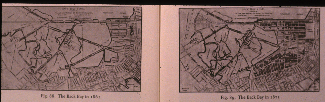 Back Bay in 1861 and in 1871.