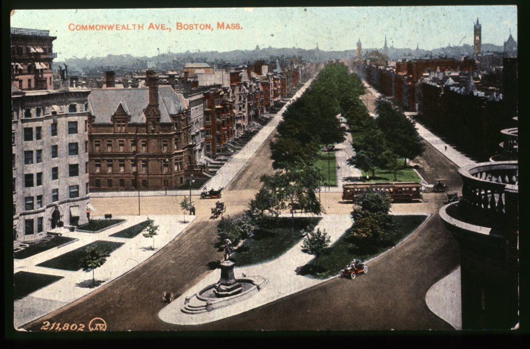 Comm. Ave. 1900 postcard.