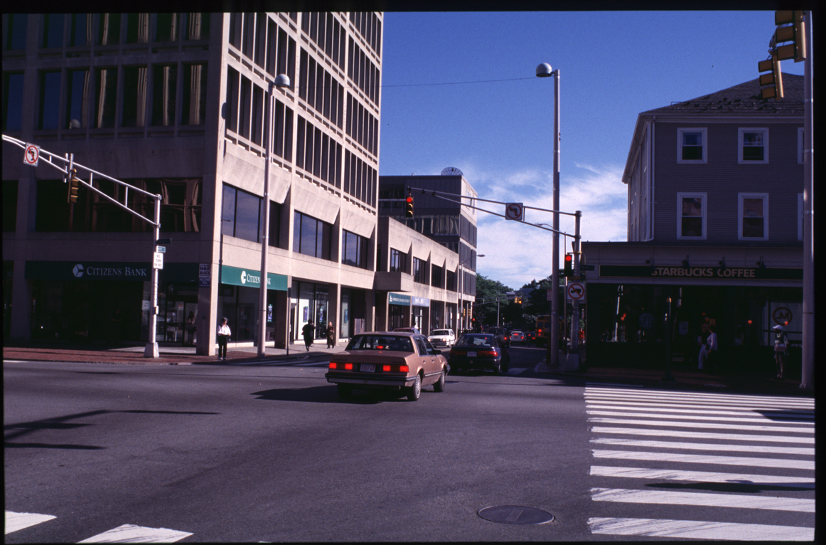 Central Square, Cambridge 9/01 - looking east on Prospect St..