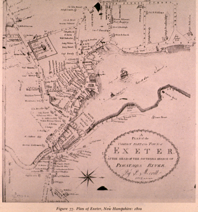 Exeter, NH, plan as of 1802.