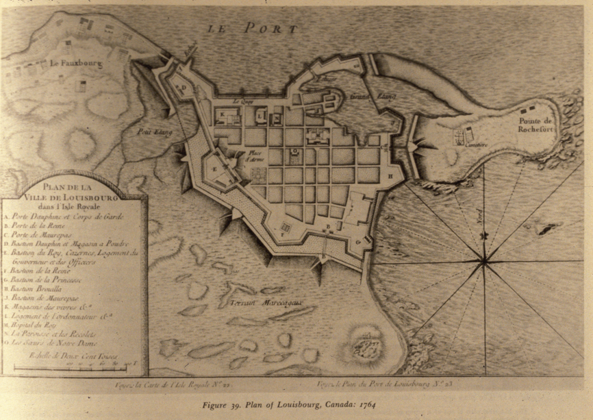 View of Louisbourg, Canada, 1764.