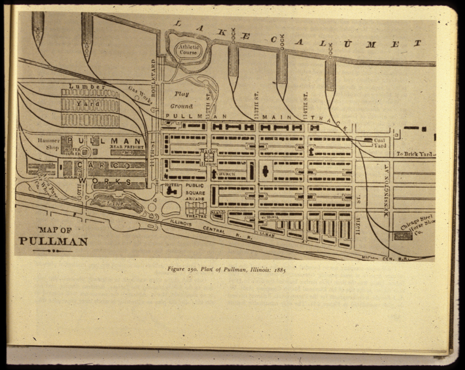 Plan of Pullman, IL, 1885.