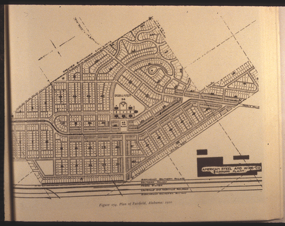 Plan of Fairfield, Alabama, 1910.