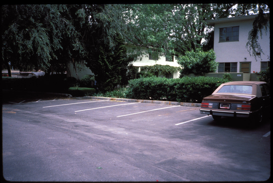 Baldwin Hills Village, L.A., parking area.