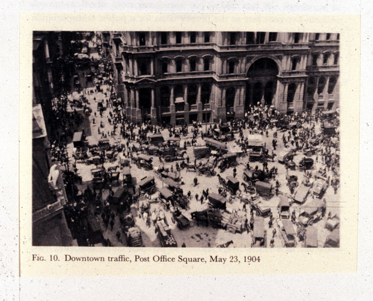 Post Office Sq., Boston, 1904 crowds.