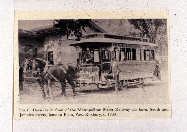 Jamaica Plain horsecar, 1880.