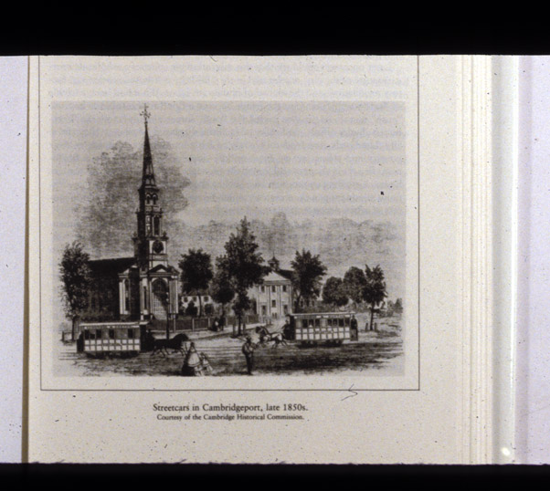 Horsecars, Cambridgeport, 1870s.