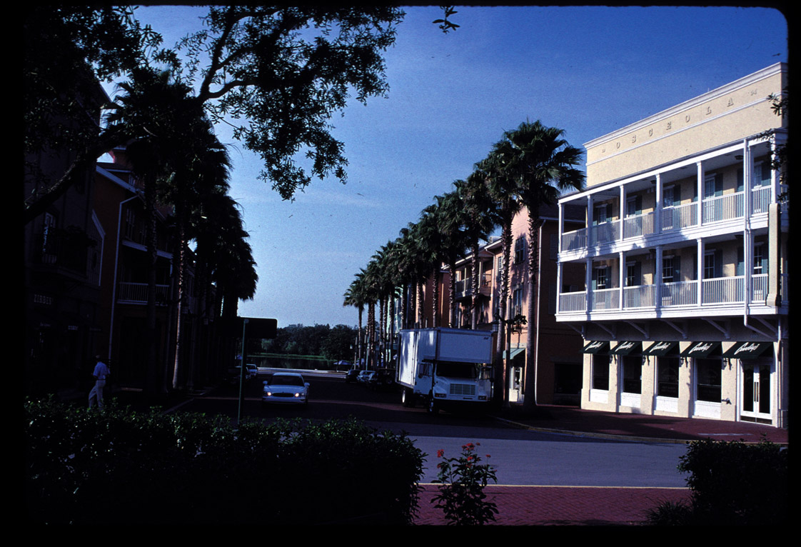 Celebration, Florida, view of main street, 6/99.