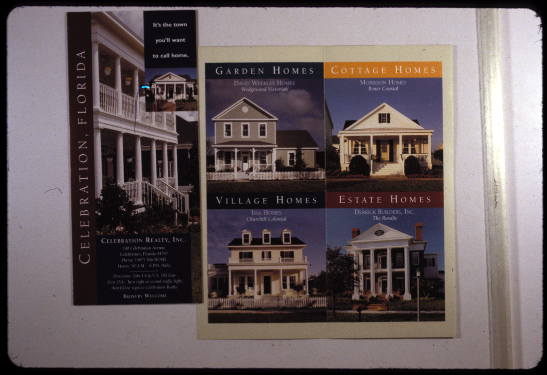 Celebration, Florida, brochures of house types, 6/99.