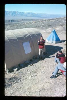 A lecture in camp.