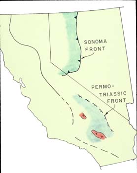 Permo-triassic and Sonoma Fronts.