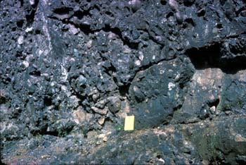 Conglomerate deposits.