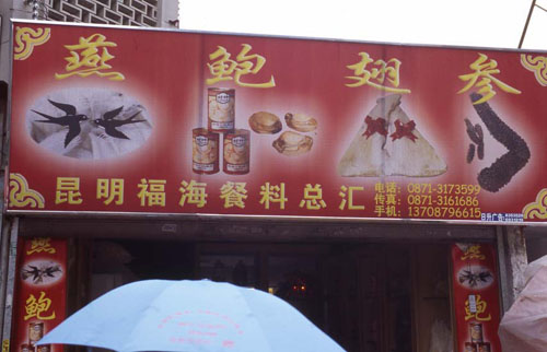 ϵ߼Ʒ ̵ꡣ[Shop selling expensive tonic-foods.]