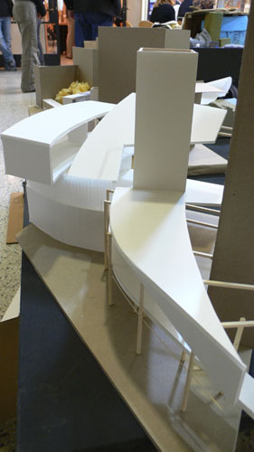 A third study model, showing the advancement of the curves.