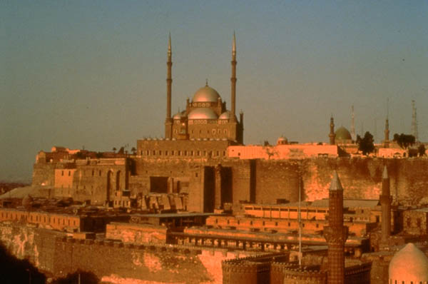 General view of the Mosque on top of the Citadel of Cairo.
