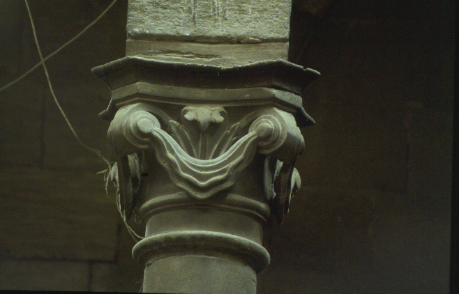 The Baroque inspired capital of one of the three types of columns used in the mosque.