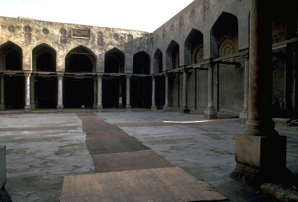 View of the courtyard and porticos of al-Salih Tala'i.