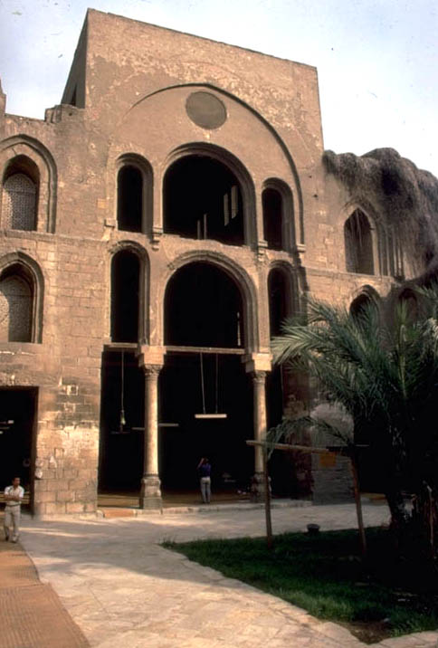 The main Iwan of the Madrasa of Qalawun with its three partite opening.