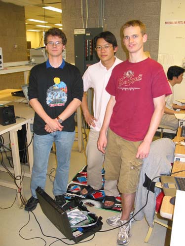 Students presenting their Dance Dance Revolution project.