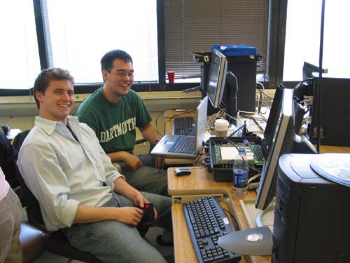 Students working on their Frogger project.