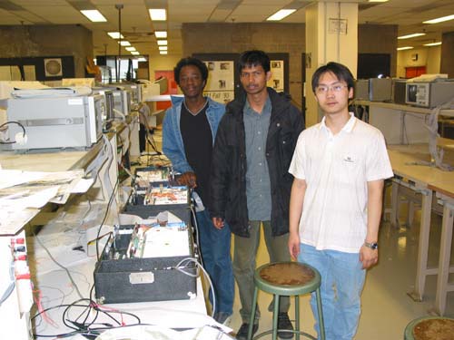 Students showing their Play Paratrooper and Lose Weight project.