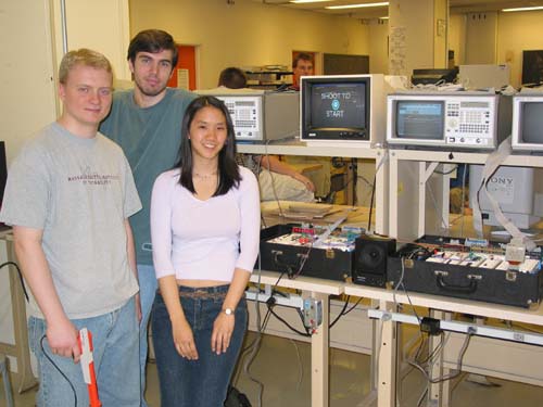 Students presenting their Video Target Practice project.