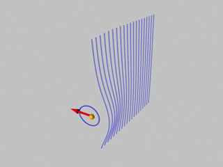 The Force on a Charge Moving Through a Magnetic Field (perspective view).