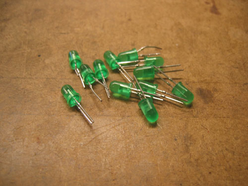 Some green LEDs.
