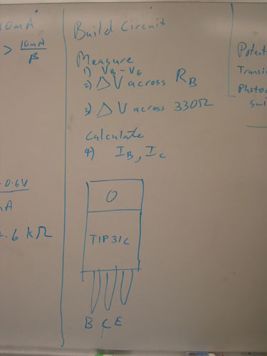 A diagram of a transistor.