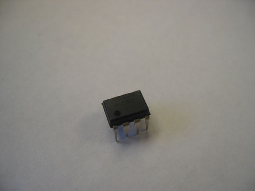 A 555 timer IC.