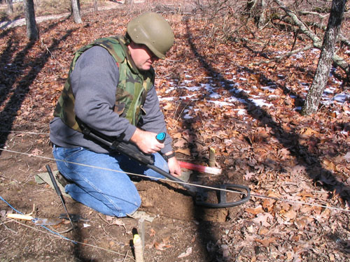 Metal detector.