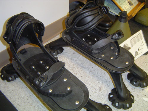 Close up of a novel foot protection system.