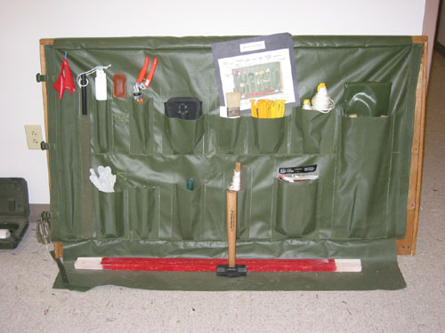 Basic demining tool kit.