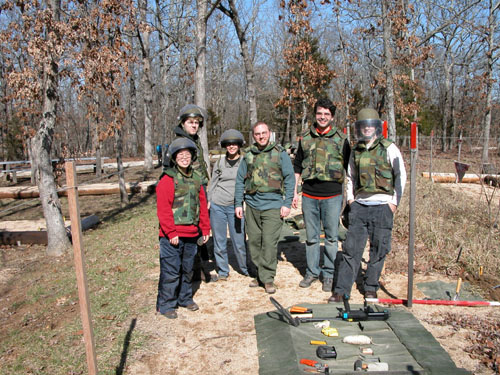 MIT class at the manual demining demonstration.