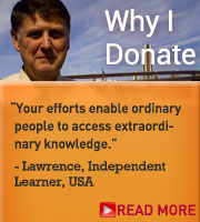 Donor Message: "Your efforts enable ordinary people to access extraordinary knowledge." Read more