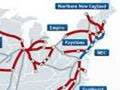 Map of existing and potential high-speed rail corridors in the United States.