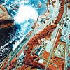 An arial photo of Niagra Falls.