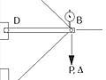 Diagram showing points A, B and P on a planar structure.