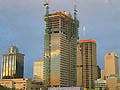 A high-rise building under construction.